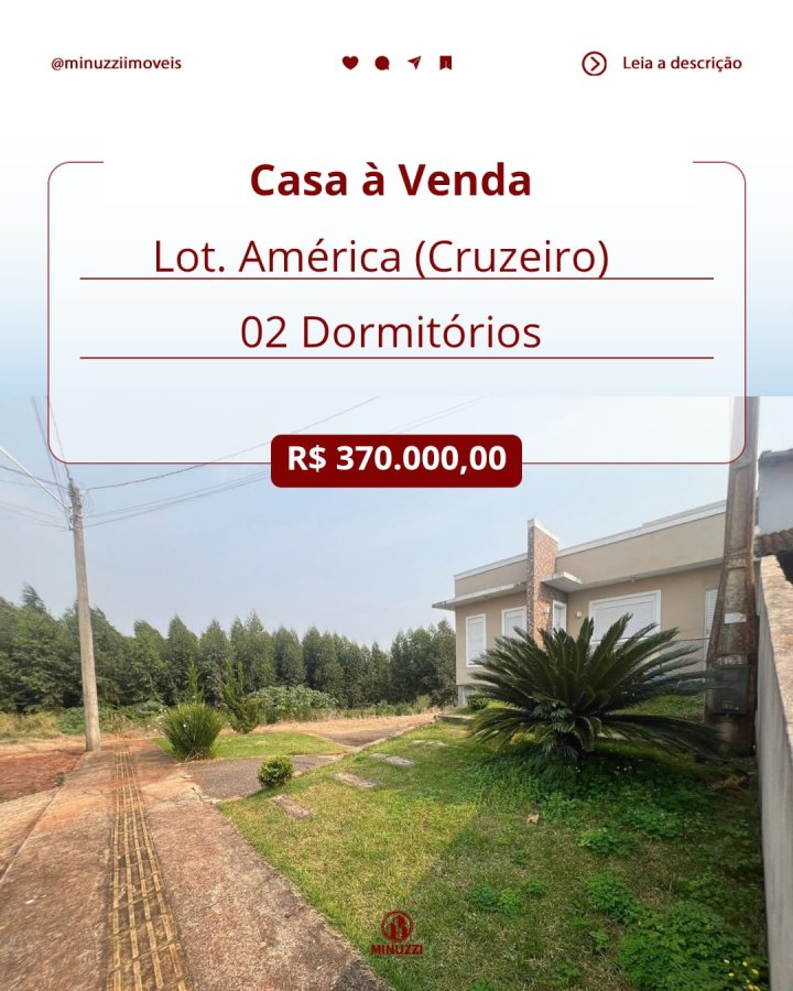 Casa à Venda- Loteamento América (Cruzeiro)