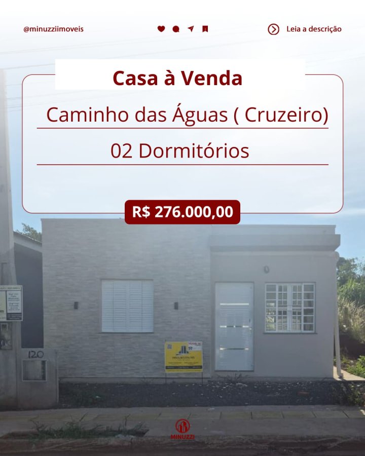 Casa à Venda- Caminho das Águas (Cruzeiro)