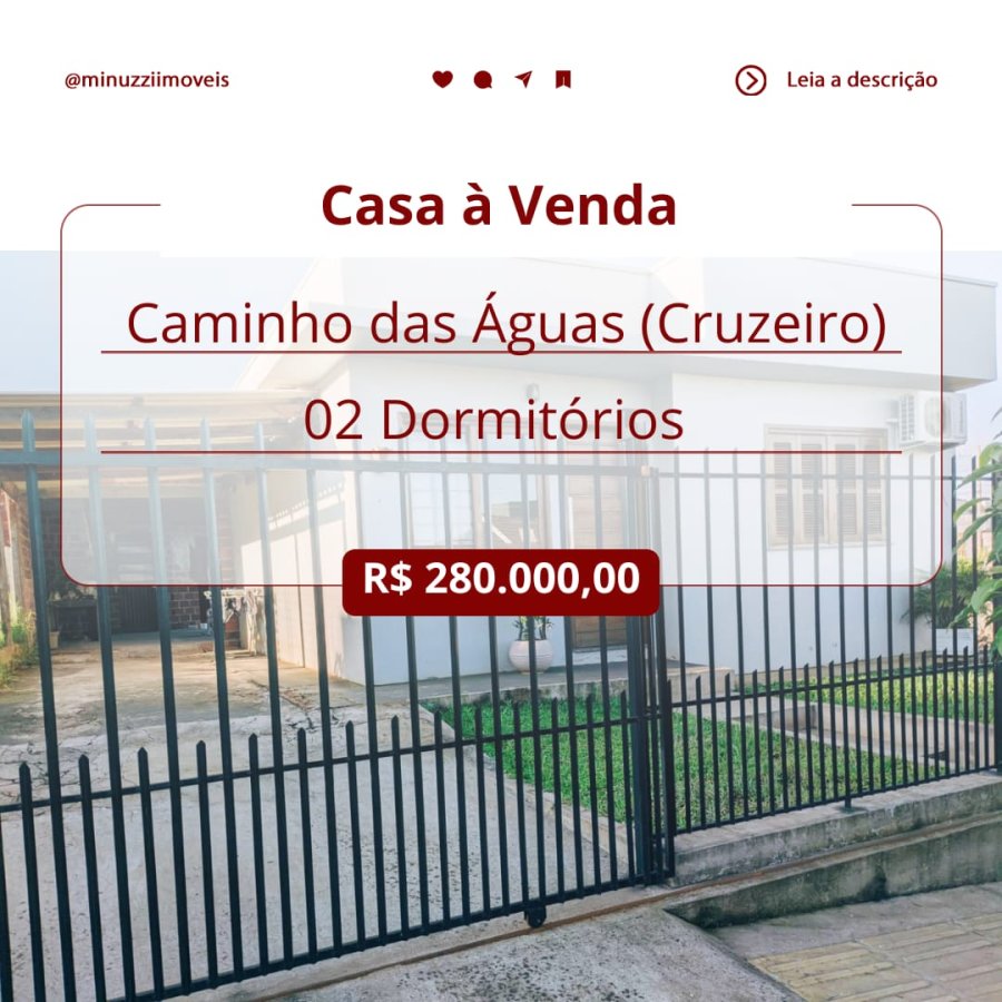 Casa à Venda - Caminho das Águas (Cruzeiro)