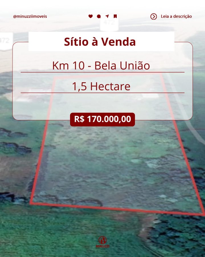 Sítio à Venda - Bela União (KM10)