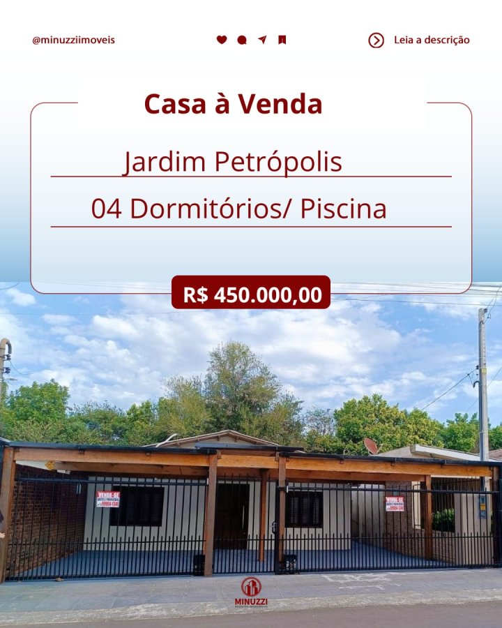 Casa à Venda- Jardim Petrópolis (Próximo Hospital Vida e Saúde)
