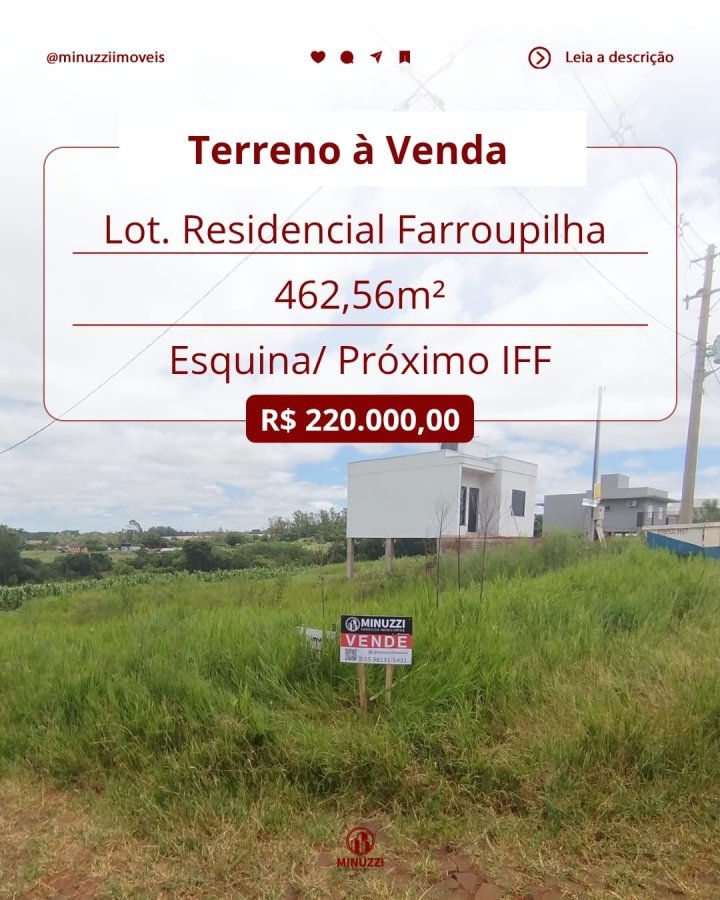 Terreno à Venda - Lot. Residencial Farroupilha (Perto IFF)