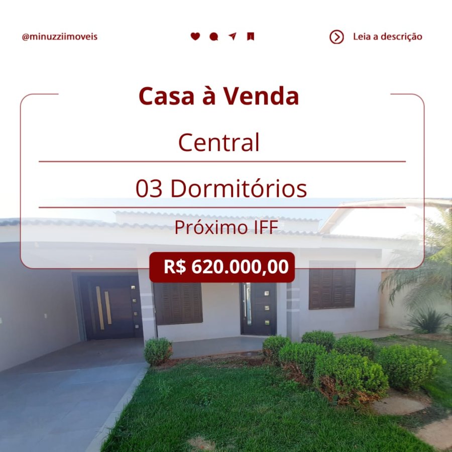 CASA  À VENDA- Central (Próximo IFF)