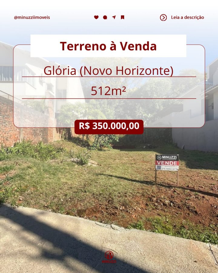 Terreno à Venda - Glória (Novo Horizonte)