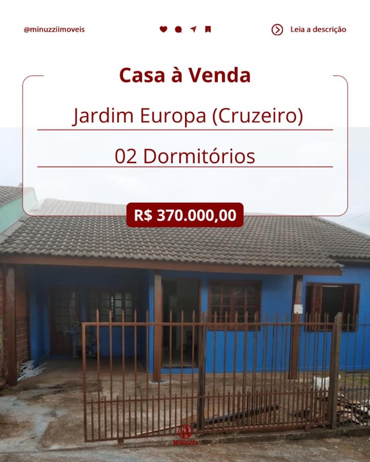 Casa à Venda - Jardim Europa (Cruzeiro)