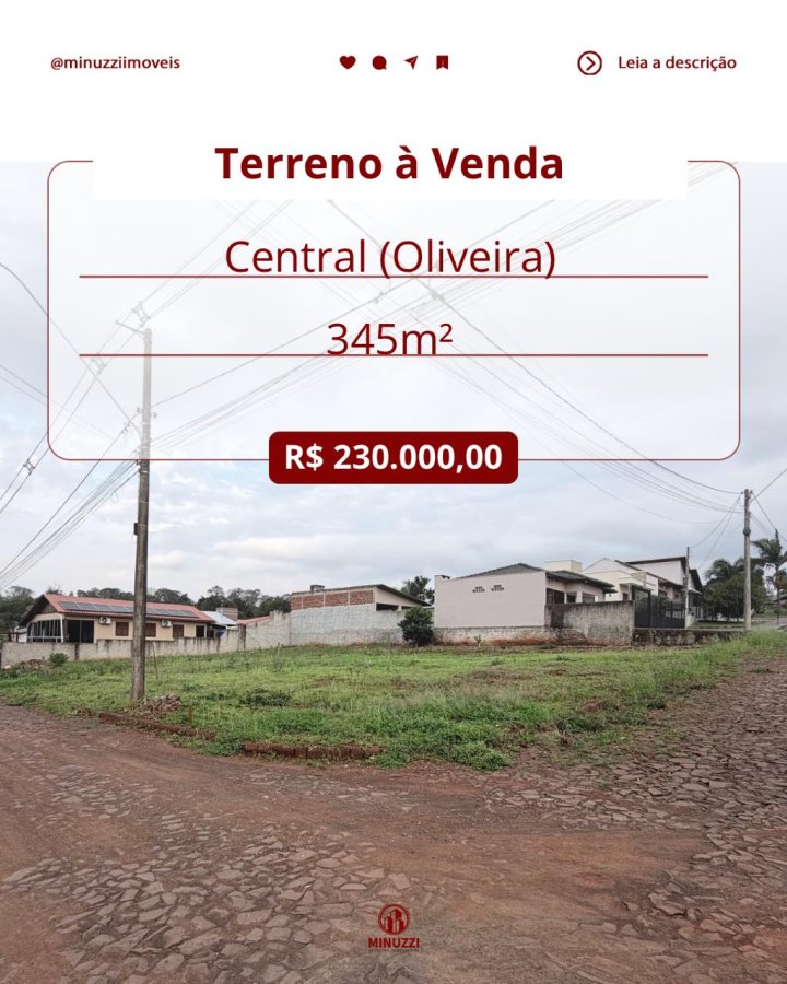 Terreno à Venda -  Central (Oliveira)