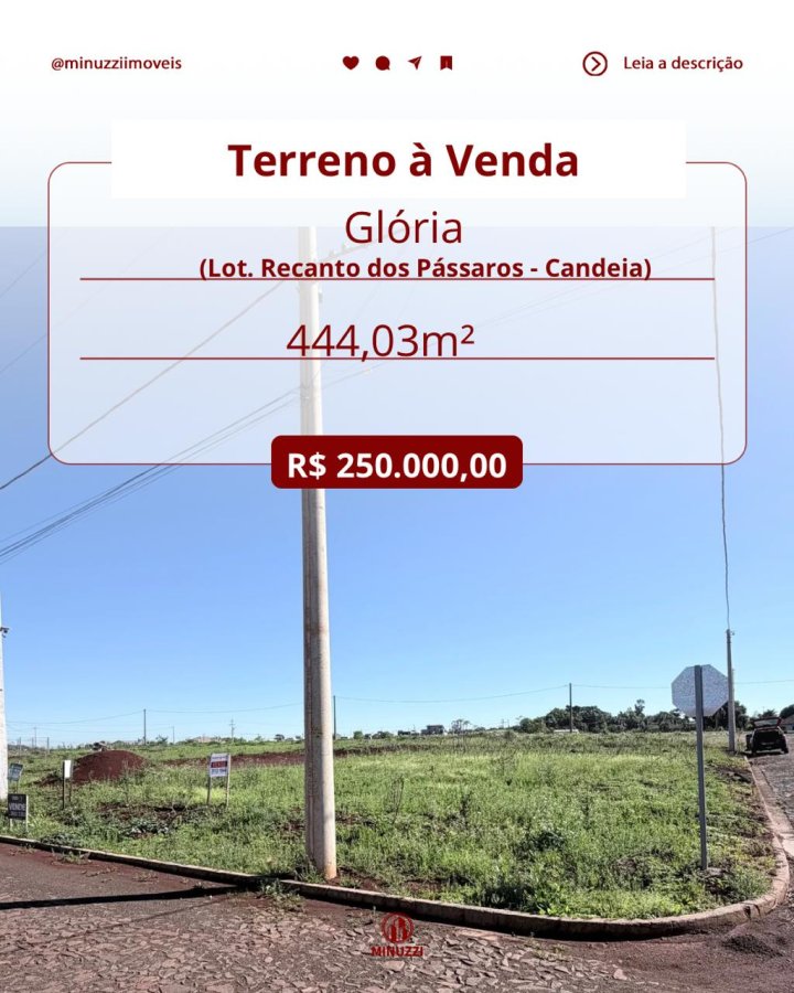 Terreno à Venda - Glória (Lot. Recanto dos Pássaros - Candeia)